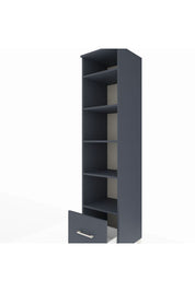 Hyperion Dolap 5 Raflı Tek Çekmeceli 44x44x195 Antrasit-Antrasit