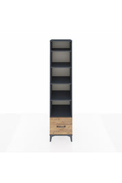 Hyperion Dolap 5 Raflı Tek Çekmeceli 44x44x195 Antrasit-Çam