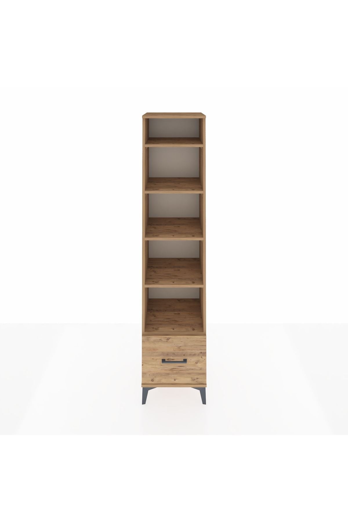 Hyperion Dolap 5 Raflı Tek Çekmeceli 44x44x195 Çam-Çam