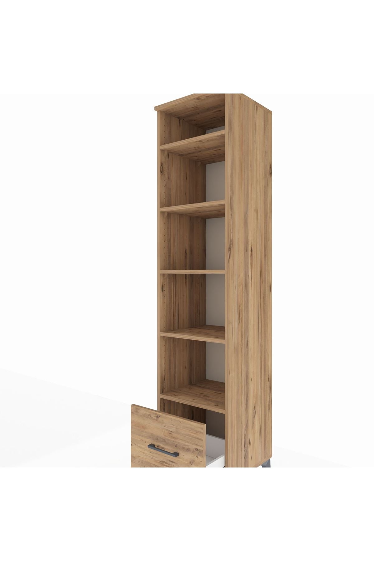 Hyperion Dolap 5 Raflı Tek Çekmeceli 44x44x195 Çam-Çam