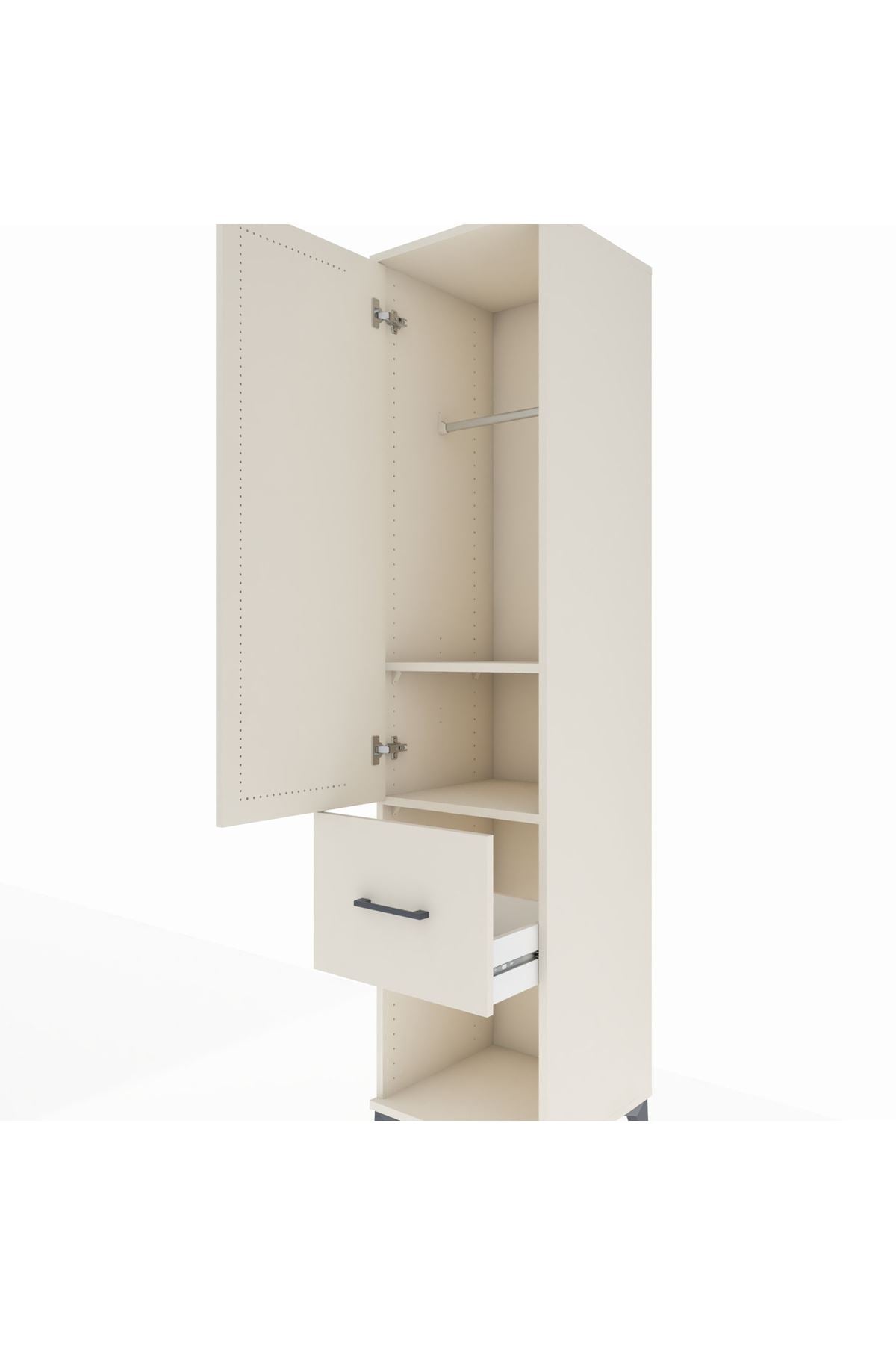 Hyperion Dolap 2 Raflı Tek Çekmeceli Tek Askılı 44x44x195 Aytaşı-Aytaşı