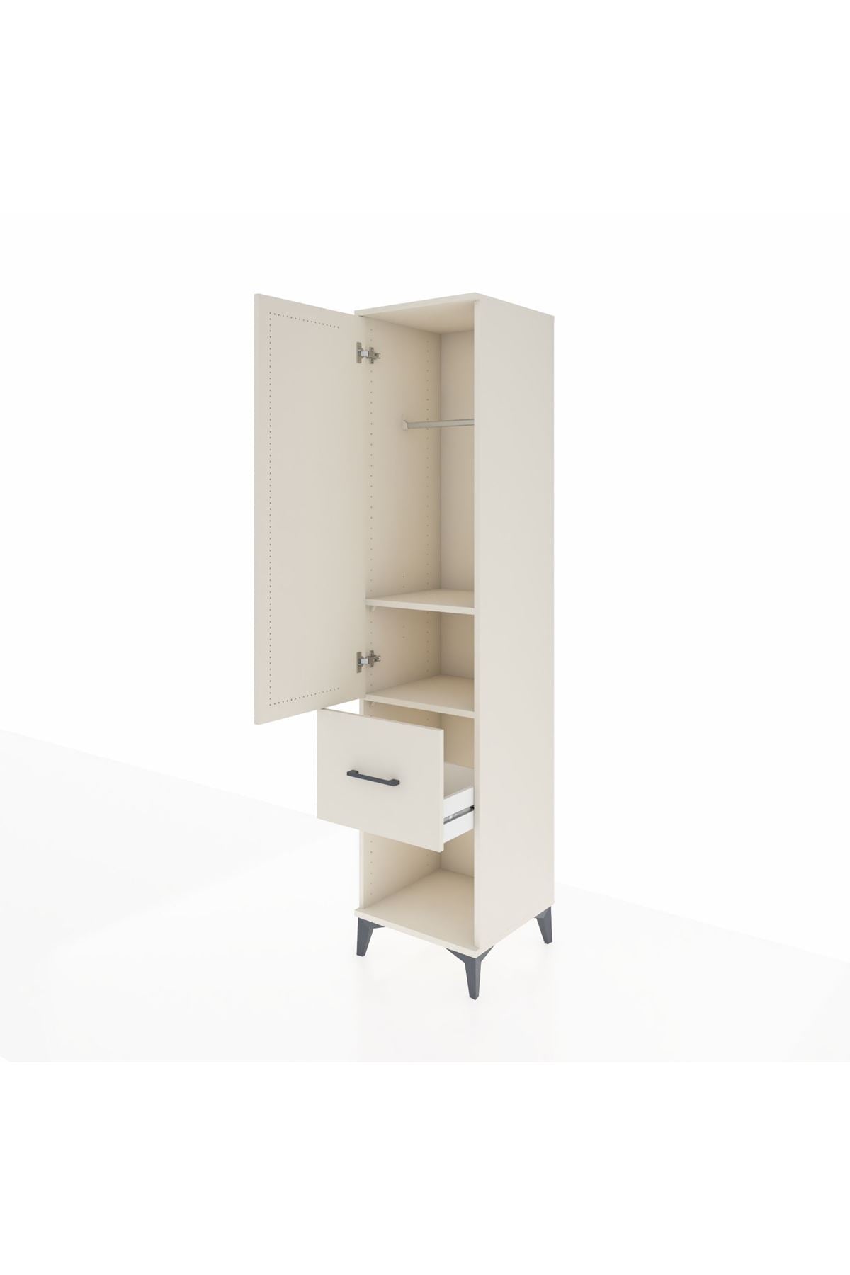 Hyperion Dolap 2 Raflı Tek Çekmeceli Tek Askılı 44x44x195 Aytaşı-Aytaşı