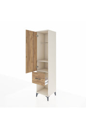 Hyperion Dolap 2 Raflı Tek Çekmeceli Tek Askılı 44x44x195 Aytaşı-Çam