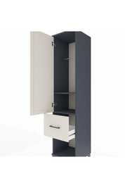 Hyperion Dolap 2 Raflı Tek Çekmeceli Tek Askılı 44x44x195 Antrasit-Aytaşı