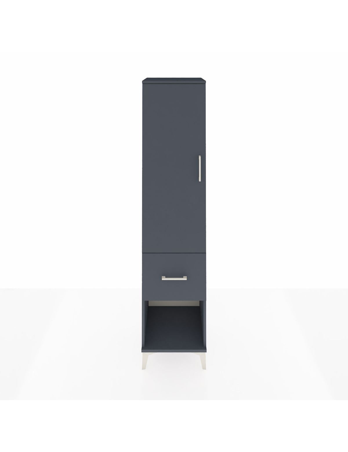 Hyperion Dolap 2 Raflı Tek Çekmeceli Tek Askılı 44x44x195 Antrasit-Antrasit