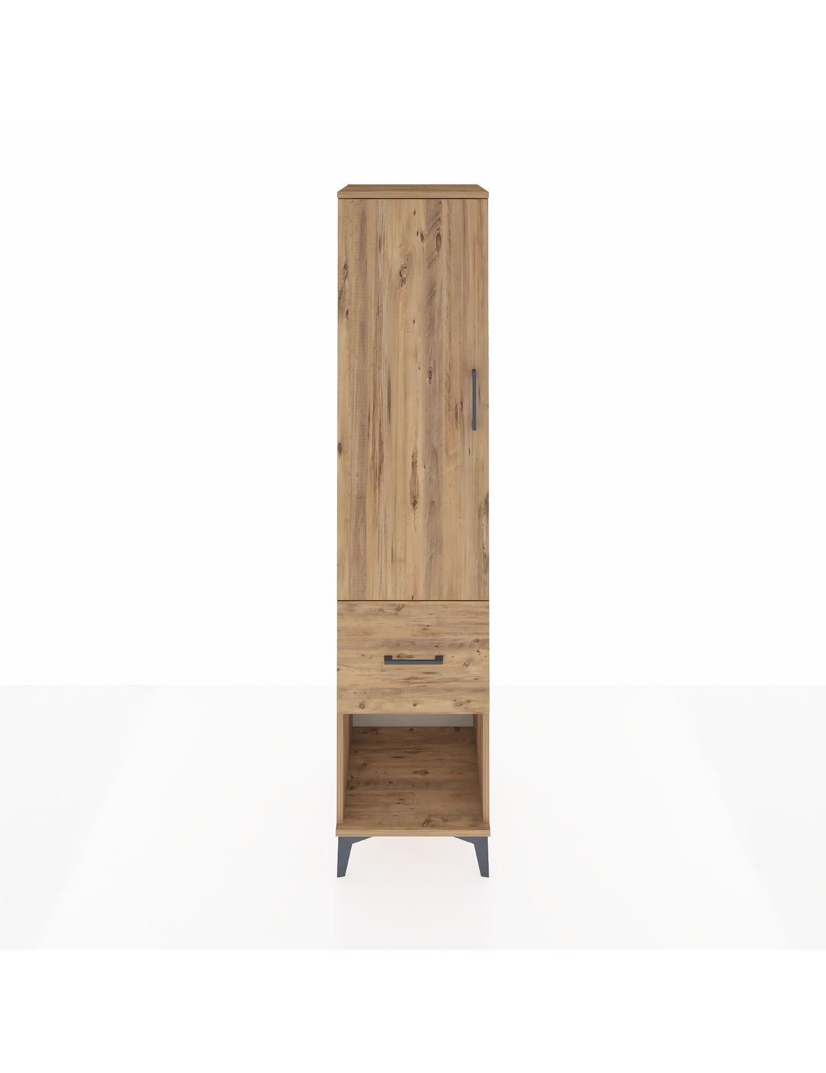 Hyperion Dolap 2 Raflı Tek Çekmeceli Tek Askılı 44x44x195 Çam-Çam