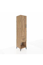 Hyperion Dolap 2 Raflı Tek Çekmeceli Tek Askılı 44x44x195 Çam-Çam