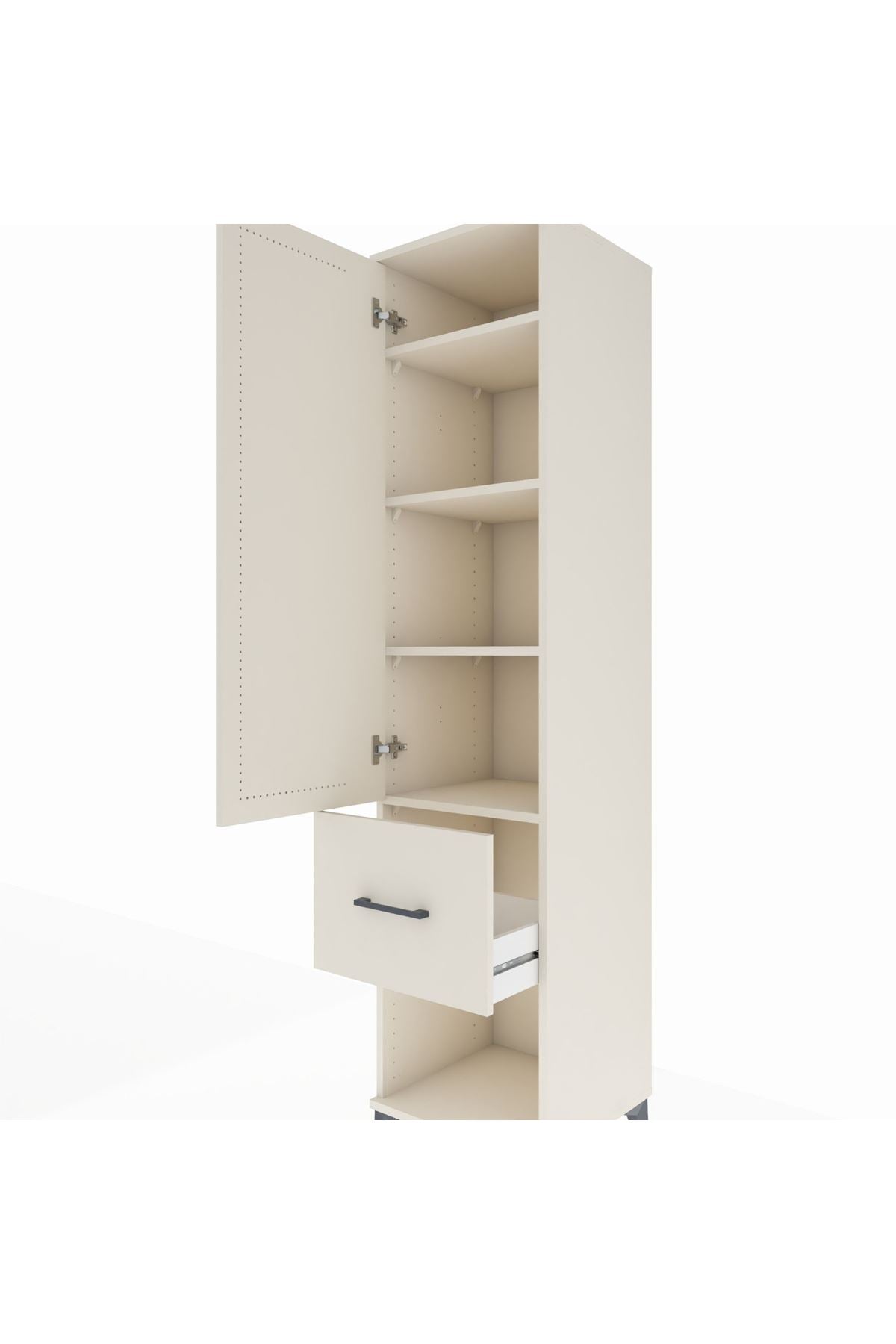 Hyperion Dolap 4 Raflı Tek Çekmeceli Tek Kapaklı 44x44x195 Aytaşı-Aytaşı