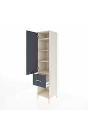 Hyperion Dolap 4 Raflı Tek Çekmeceli Tek Kapaklı 44x44x195 Aytaşı-Antrasit