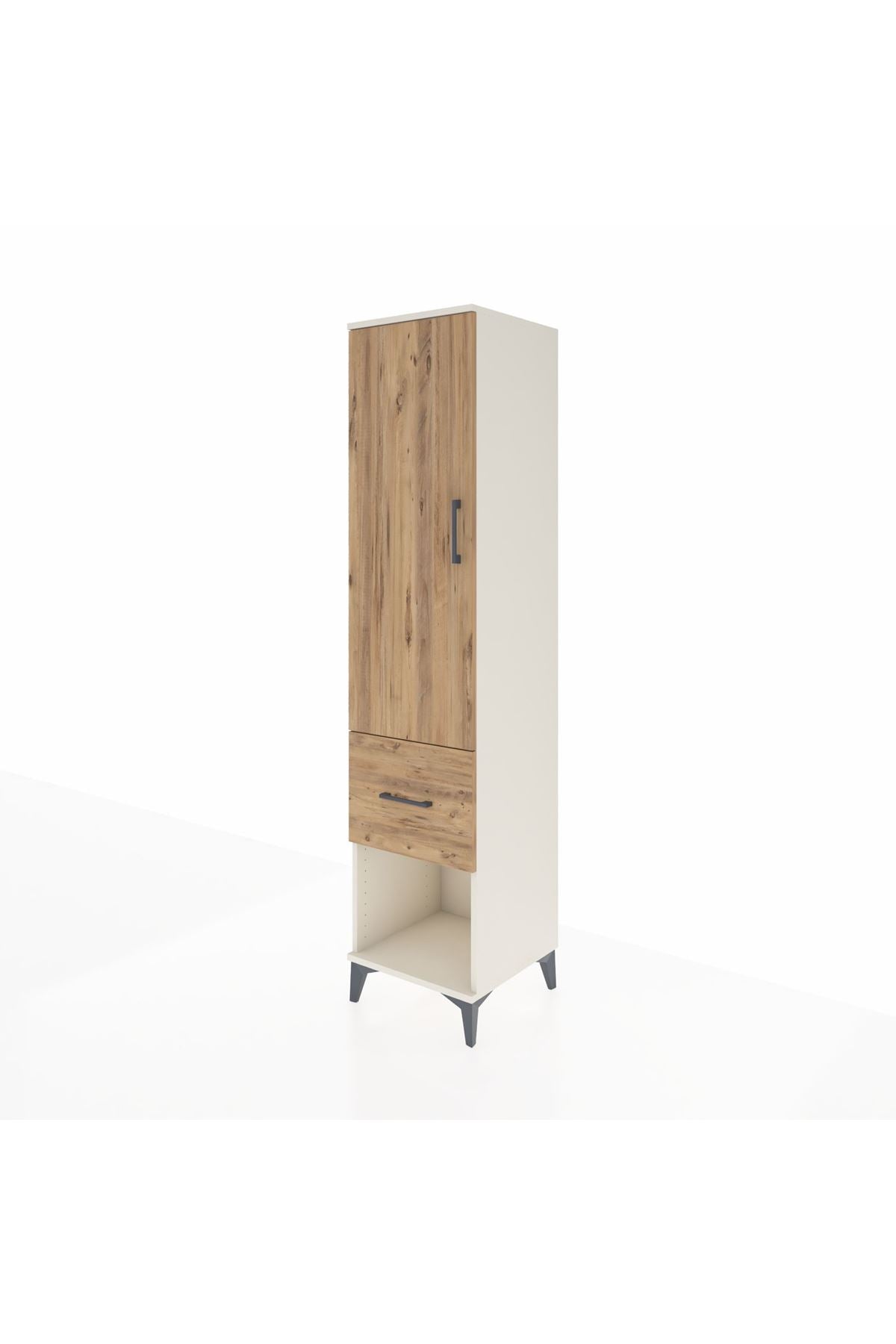 Hyperion Dolap 4 Raflı Tek Çekmeceli Tek Kapaklı 44x44x195 Aytaşı-Çam