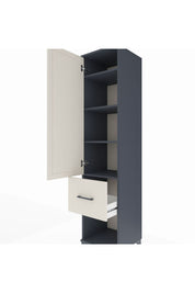 Hyperion Dolap 4 Raflı Tek Çekmeceli Tek Kapaklı 44x44x195 Antrasit-Aytaşı