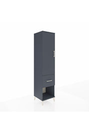 Hyperion Dolap 4 Raflı Tek Çekmeceli Tek Kapaklı 44x44x195 Antrasit-Antrasit