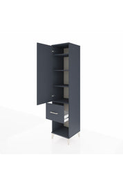 Hyperion Dolap 4 Raflı Tek Çekmeceli Tek Kapaklı 44x44x195 Antrasit-Antrasit