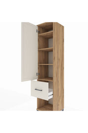 Hyperion Dolap 4 Raflı Tek Çekmeceli Tek Kapaklı 44x44x195 Çam-Aytaşı