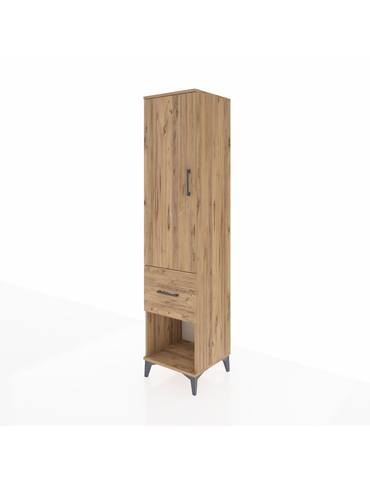 Hyperion Dolap 4 Raflı Tek Çekmeceli Tek Kapaklı 44x44x195 - S58M026V9B