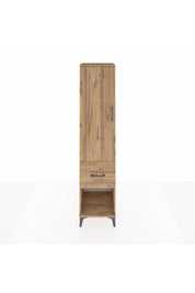 Hyperion Dolap 4 Raflı Tek Çekmeceli Tek Kapaklı 44x44x195 Çam-Çam