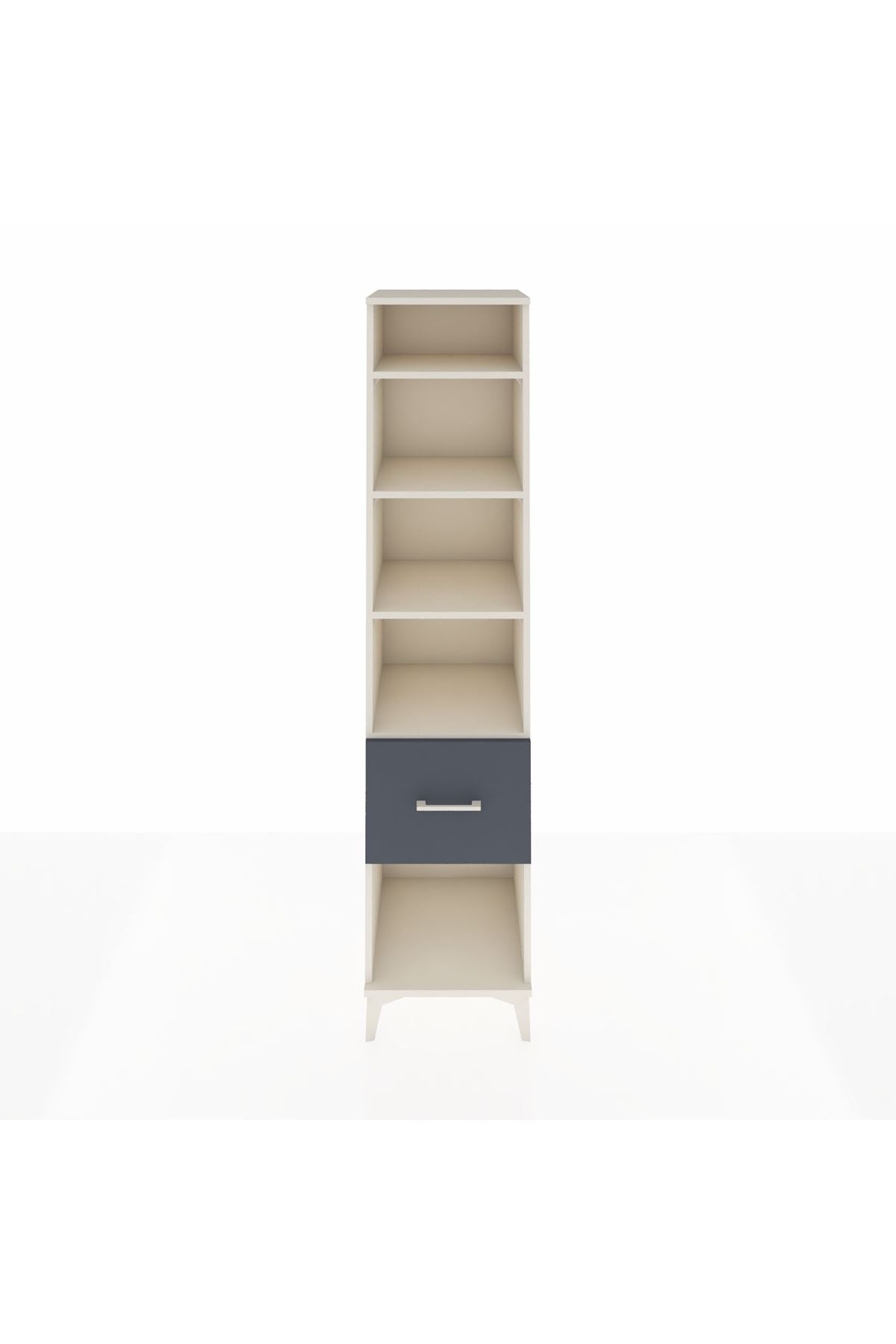 Hyperion Dolap 4 Raflı Tek Çekmeceli 44x44x195 Aytaşı-Antrasit