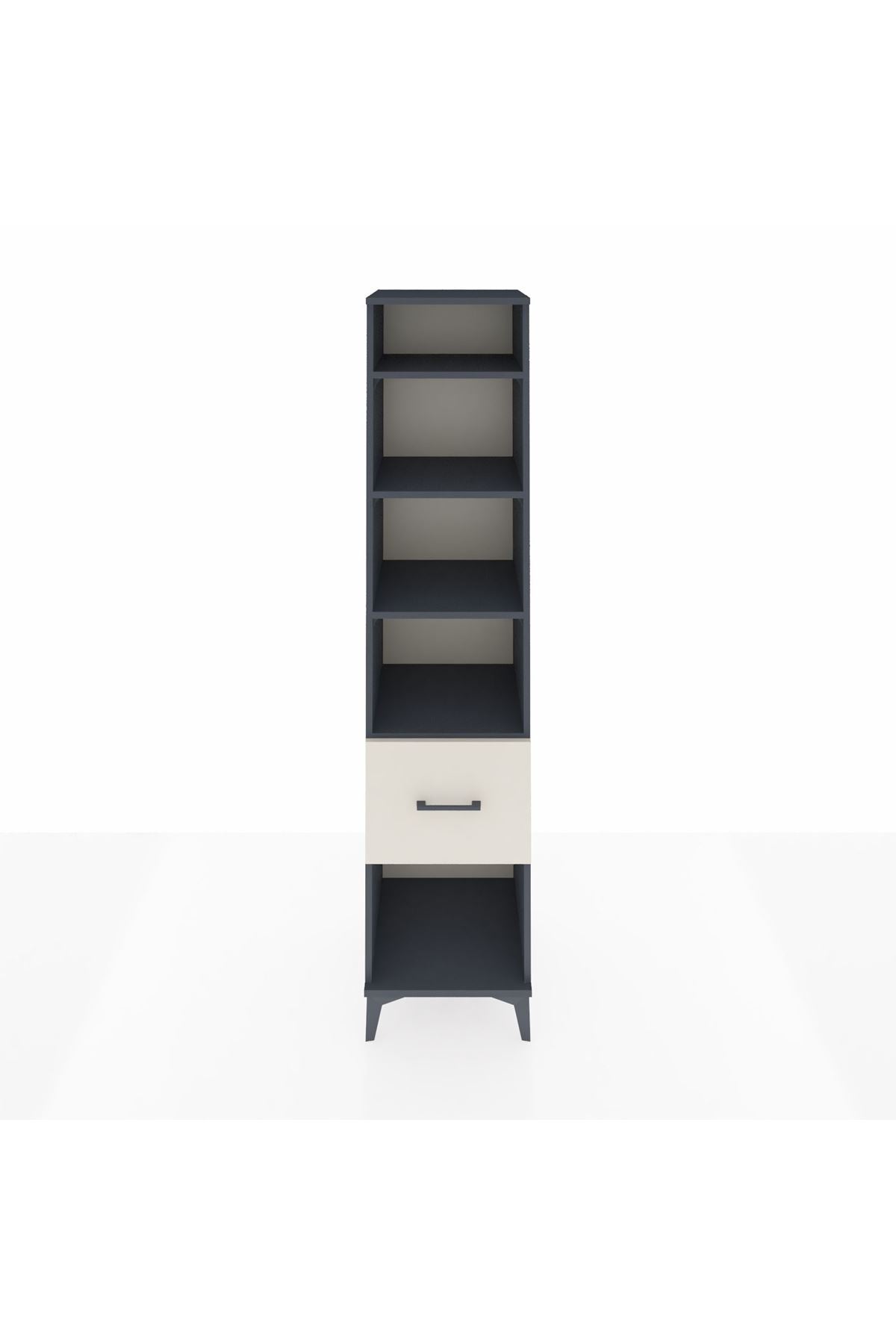 Hyperion Dolap 4 Raflı Tek Çekmeceli 44x44x195 Antrasit-Aytaşı