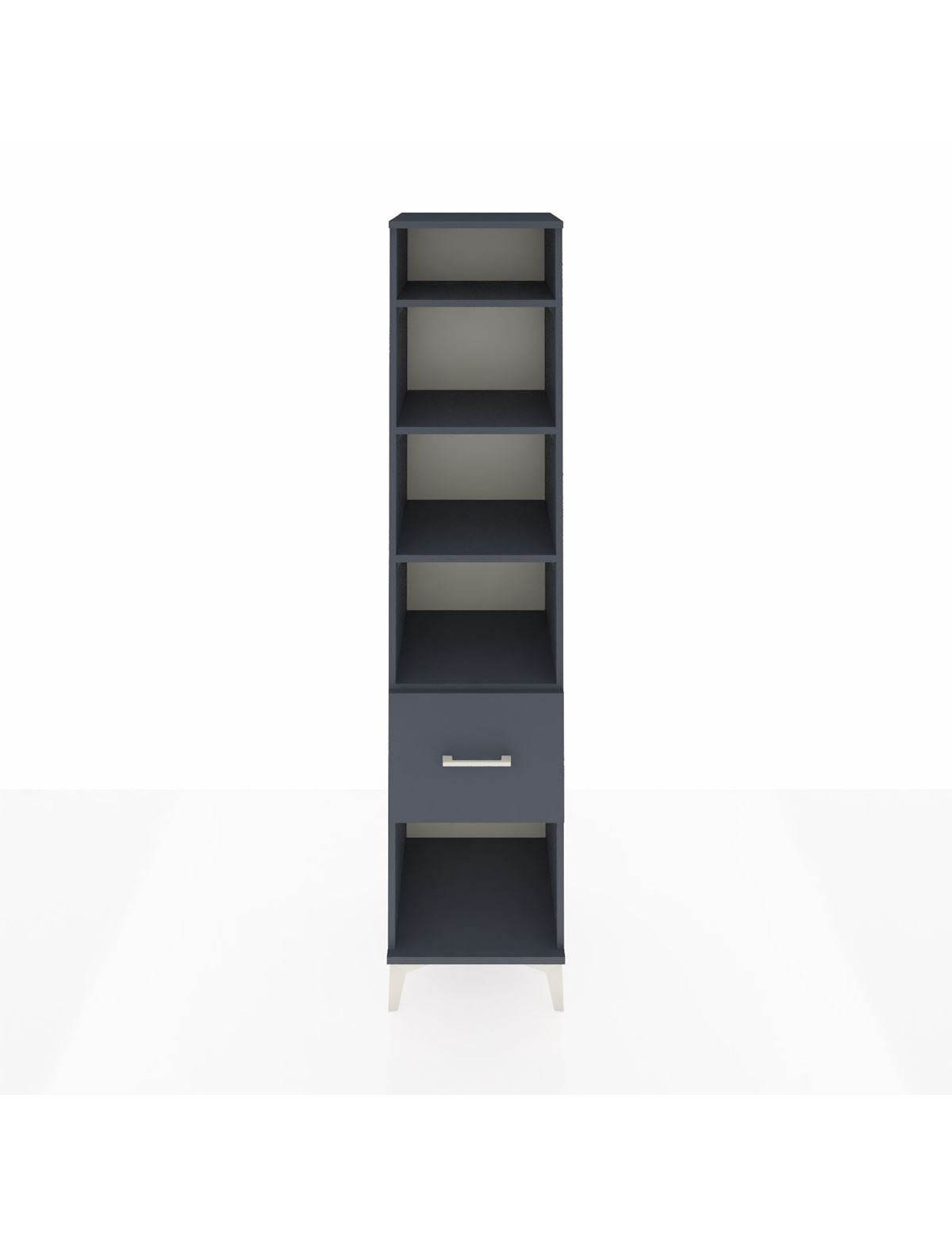Hyperion Dolap 4 Raflı Tek Çekmeceli 44x44x195 Antrasit-Antrasit