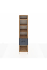 Hyperion Dolap 4 Raflı Tek Çekmeceli 44x44x195 Çam-Antrasit