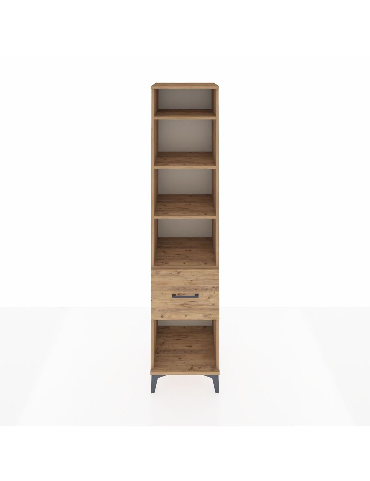 Hyperion Dolap 4 Raflı Tek Çekmeceli 44x44x195 Çam-Çam