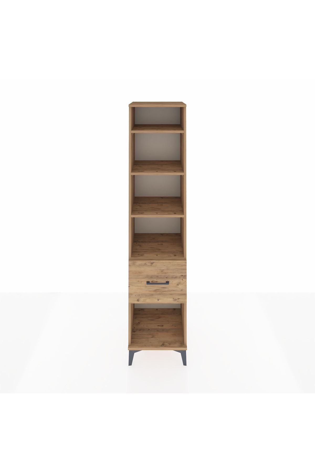 Hyperion Dolap 4 Raflı Tek Çekmeceli 44x44x195 Çam-Çam