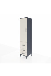 Hyperion Dolap 2 Raflı 3 Çekmeceli Tek Askılı 44x44x195 Antrasit-Aytaşı