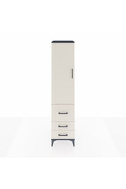 Hyperion Dolap 2 Raflı 3 Çekmeceli Tek Askılı 44x44x195 Antrasit-Aytaşı