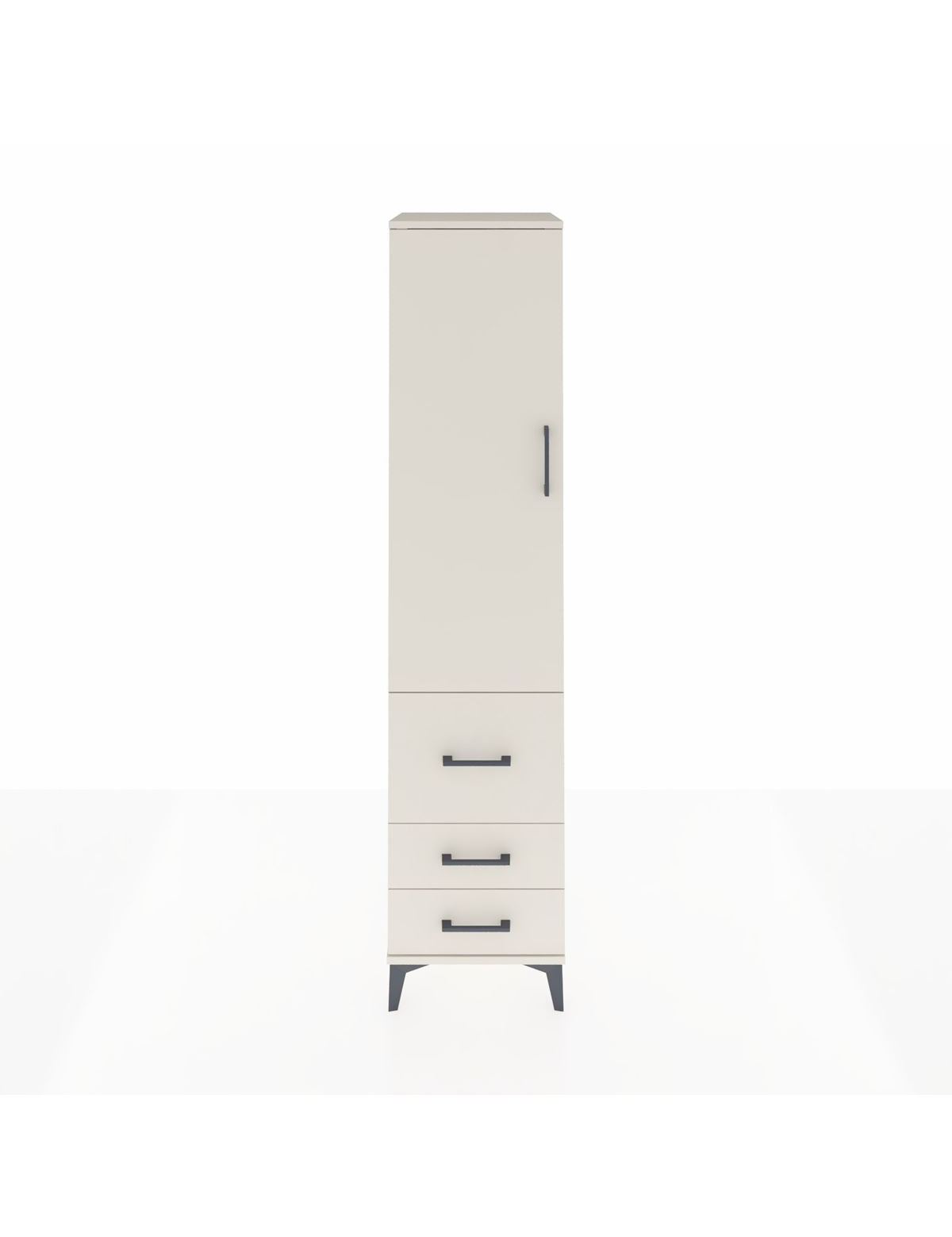 Hyperion Dolap 4 Raflı 3 Çekmeceli Tek Kapaklı 44x44x195 Aytaşı-Aytaşı