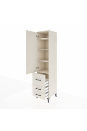 Hyperion Dolap 4 Raflı 3 Çekmeceli Tek Kapaklı 44x44x195 Aytaşı-Aytaşı