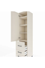 Hyperion Dolap 4 Raflı 3 Çekmeceli Tek Kapaklı 44x44x195 Aytaşı-Aytaşı