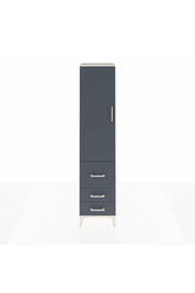 Hyperion Dolap 4 Raflı 3 Çekmeceli Tek Kapaklı 44x44x195 Aytaşı-Antrasit