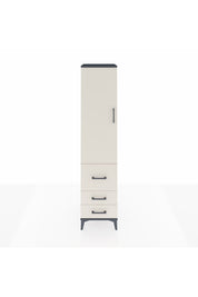 Hyperion Dolap 4 Raflı 3 Çekmeceli Tek Kapaklı 44x44x195 Antrasit-Aytaşı