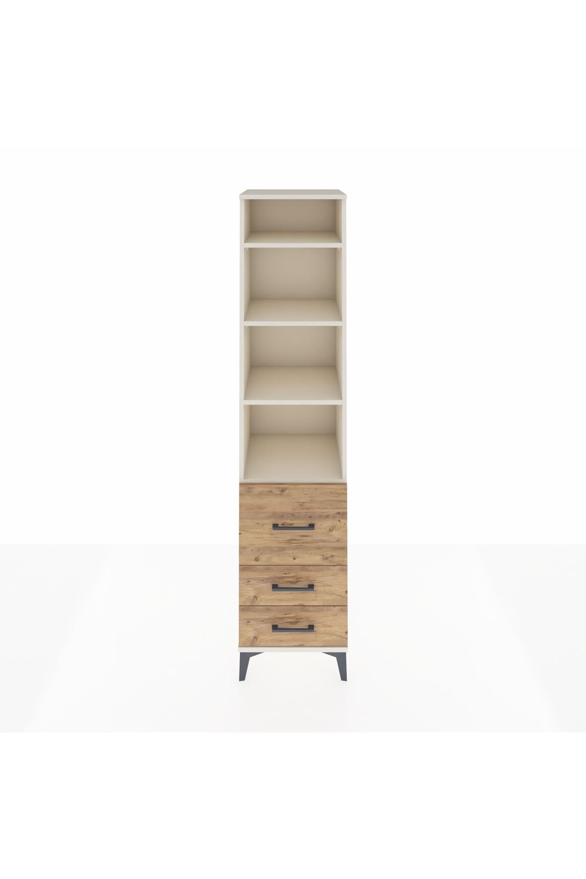 Hyperion Dolap 4 Raflı 3 Çekmeceli 44x44x195 Aytaşı-Çam