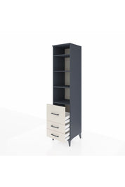 Hyperion Dolap 4 Raflı 3 Çekmeceli 44x44x195 Antrasit-Aytaşı