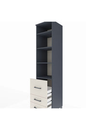 Hyperion Dolap 4 Raflı 3 Çekmeceli 44x44x195 Antrasit-Aytaşı