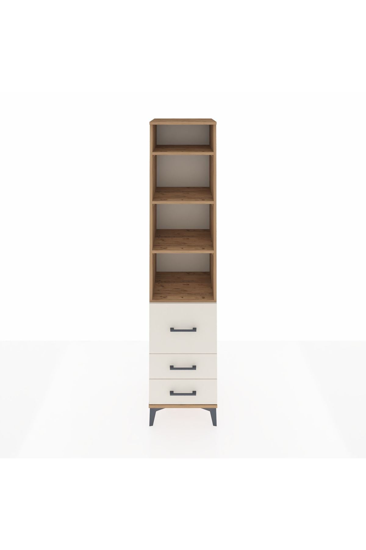 Hyperion Dolap 4 Raflı 3 Çekmeceli 44x44x195 Çam-Aytaşı