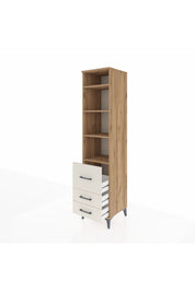 Hyperion Dolap 4 Raflı 3 Çekmeceli 44x44x195 Çam-Aytaşı