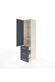 Hyperion Dolap 2 Raflı 3 Çekmeceli Tek Askılı 44x44x195 Aytaşı-Antrasit