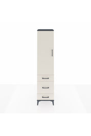 Hyperion Dolap 2 Raflı 3 Çekmeceli Tek Askılı 44x44x195 Antrasit-Aytaşı