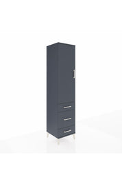 Hyperion Dolap 2 Raflı 3 Çekmeceli Tek Askılı 44x44x195 Antrasit-Antrasit