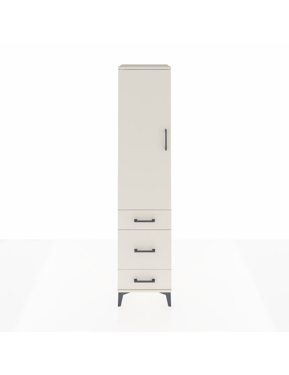 Hyperion Dolap 4 Raflı 3 Çekmeceli Tek Kapaklı 44x44x195 Aytaşı-Aytaşı