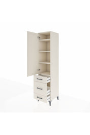 Hyperion Dolap 4 Raflı 3 Çekmeceli Tek Kapaklı 44x44x195 Aytaşı-Aytaşı