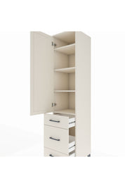 Hyperion Dolap 4 Raflı 3 Çekmeceli Tek Kapaklı 44x44x195 Aytaşı-Aytaşı