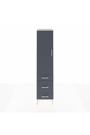 Hyperion Dolap 4 Raflı 3 Çekmeceli Tek Kapaklı 44x44x195 Aytaşı-Antrasit