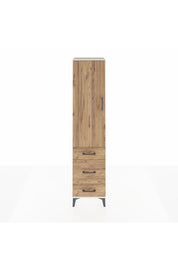 Hyperion Dolap 4 Raflı 3 Çekmeceli Tek Kapaklı 44x44x195 Aytaşı-Çam