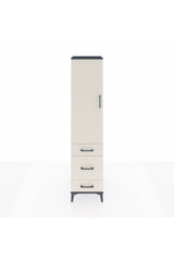 Hyperion Dolap 4 Raflı 3 Çekmeceli Tek Kapaklı 44x44x195