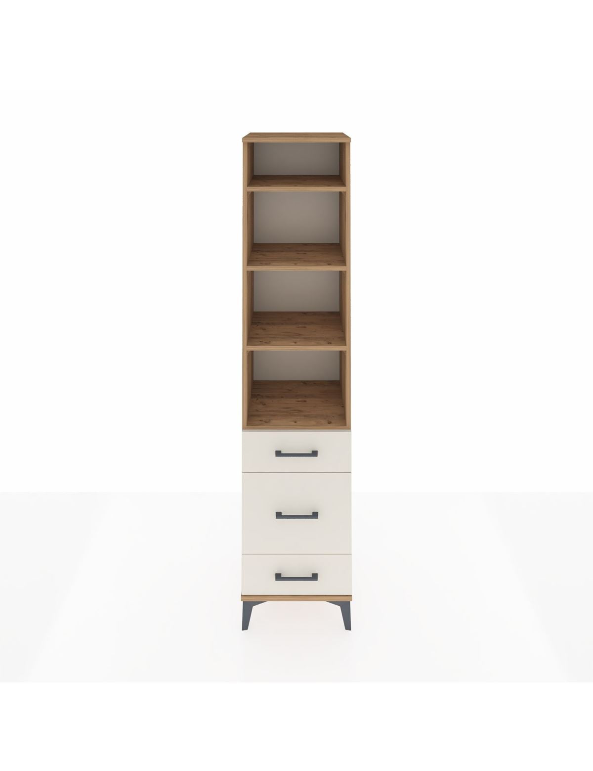 Hyperion Dolap 4 Raflı 3 Çekmeceli 44x44x195 Çam-Aytaşı