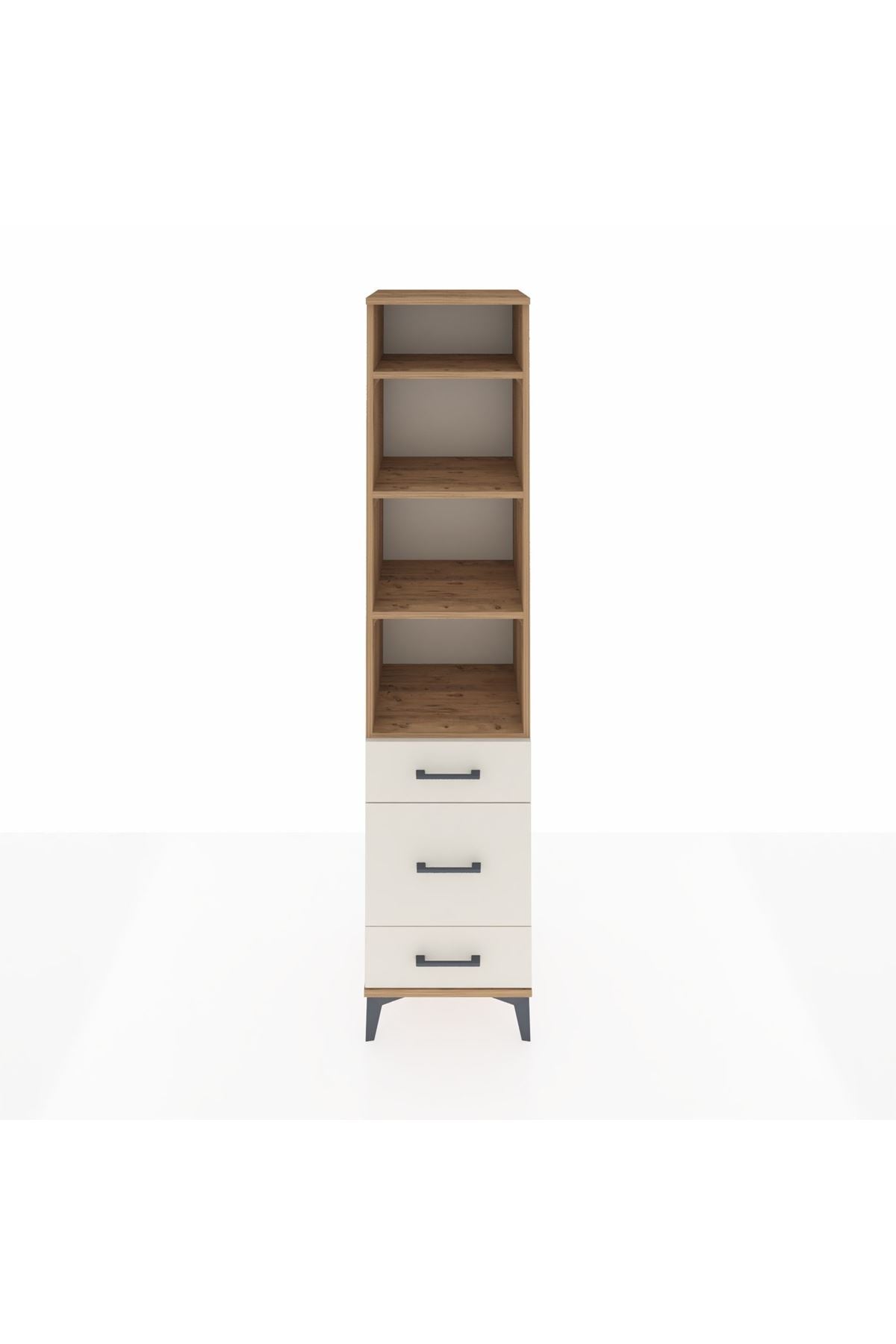 Hyperion Dolap 4 Raflı 3 Çekmeceli 44x44x195 Çam-Aytaşı