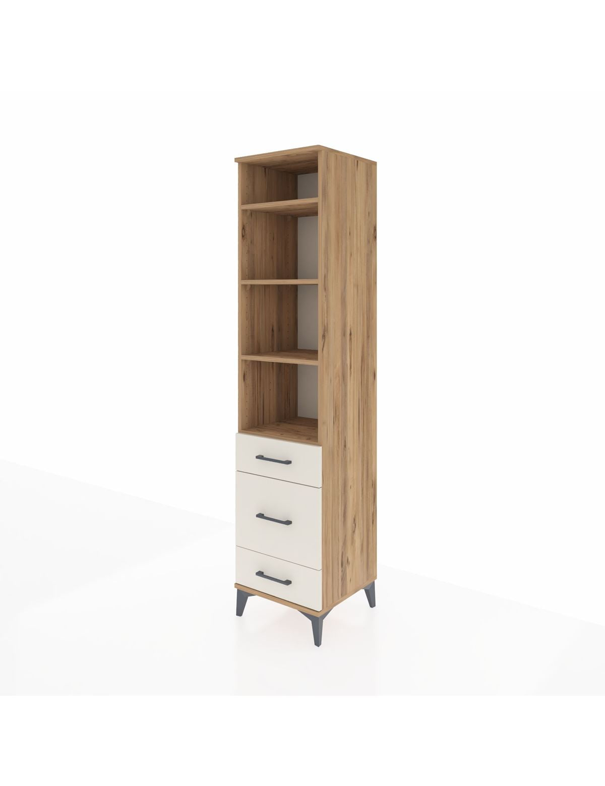 Hyperion Dolap 4 Raflı 3 Çekmeceli 44x44x195 - S58M033V7B